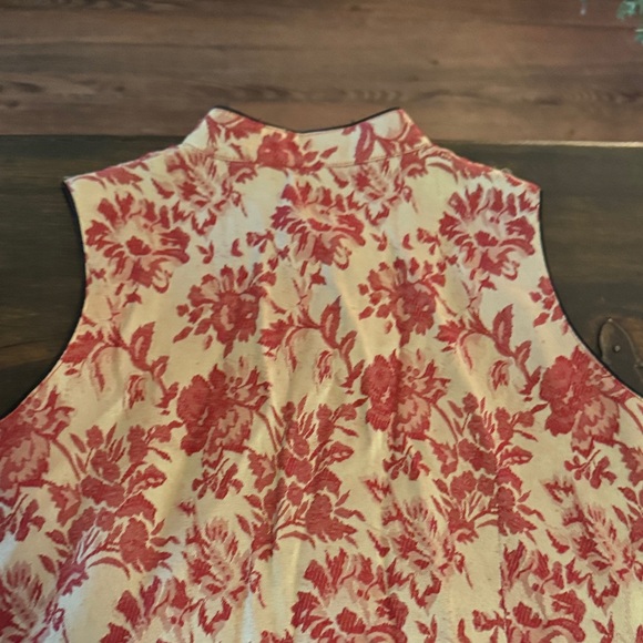Vintage  Free People Floral Sleeveless Dress - Red and Cream M one of a kind - Picture 7 of 8